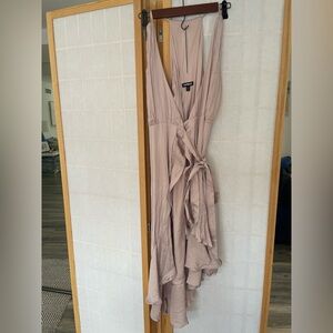 Express Light Pink Wrap Dress